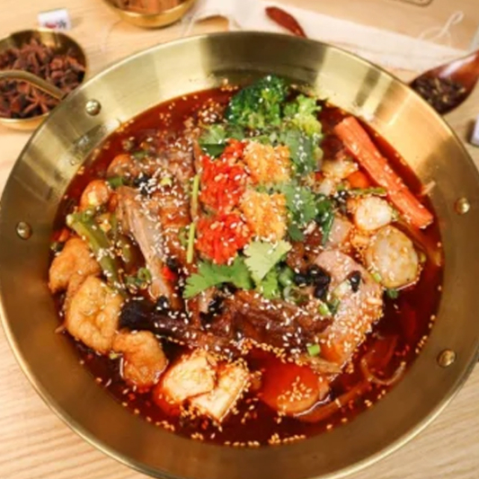 Signature Szechuan Spicy Hot Pot with Roasted Duck