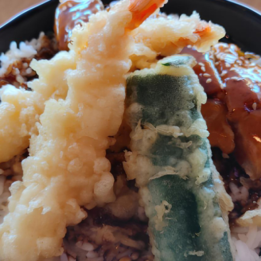Tempura & Chicken Teriyaki Don