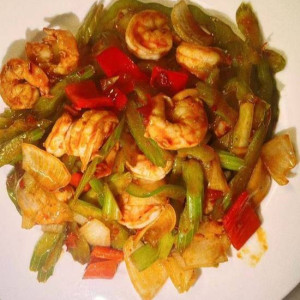 Saut&eacute;ed Spicy Shrimp 香辣虾