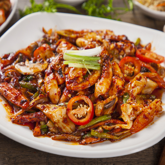 21. Spicy Stir-Fried Squid (Ojingeo-Bokkeum)
