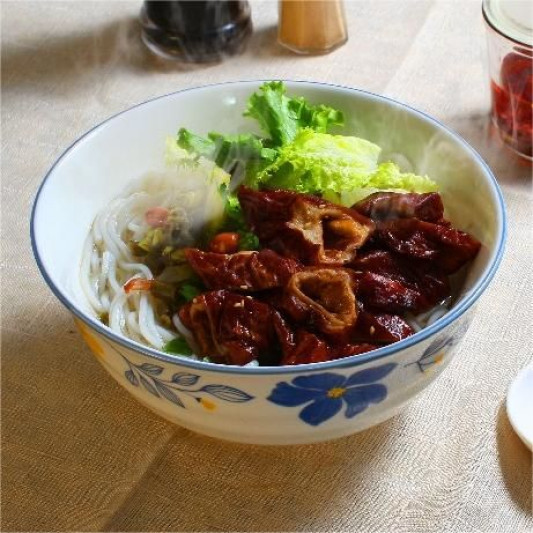 Signature Rice Noodle Soup with Marinated Intestine