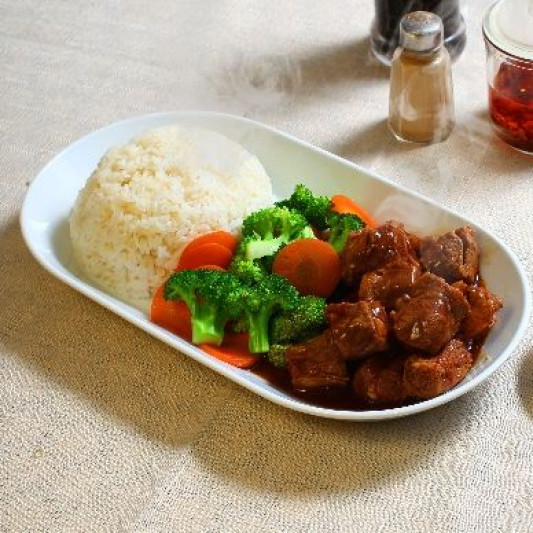 Beef Brisket with Rice
