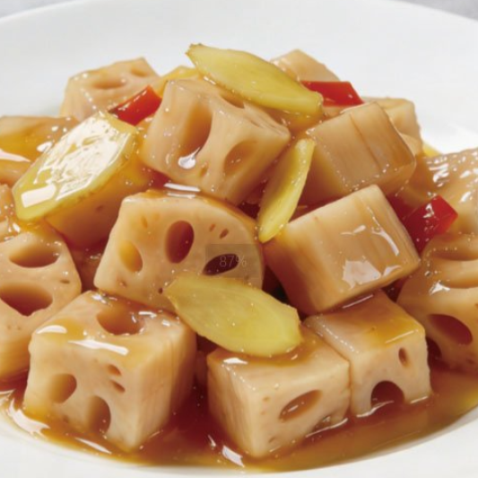 Lotus Root Cubes in Ginger Sauce (1 Portion)