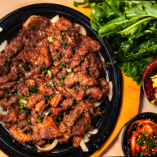 Charcoal Pork Kalbi / 숯불돼지갈비 (for 2-3 People)