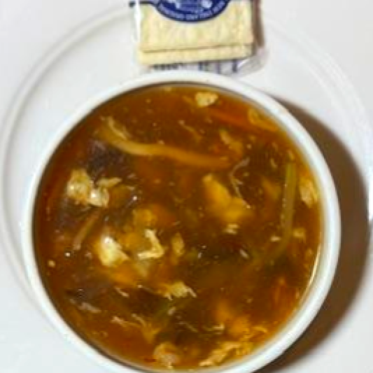 Hot & Sour Soup (1 Bowl) with Cracker