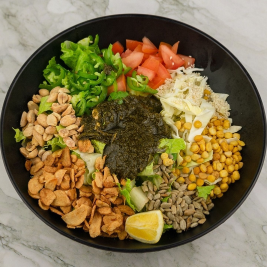 1. Crunchy Burmese Tea Leaf Salad