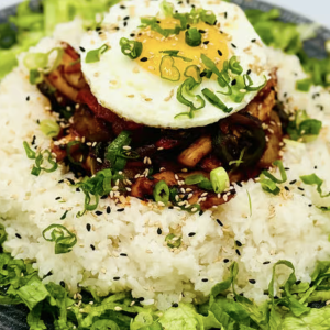 Spicy Stir-Fried Squid Rice Bowl 오징어볶음 덮밥