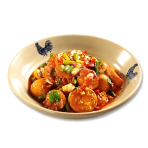 Braised Egg Tofu with Minced Seafood 海鲜肉碎玉子豆腐