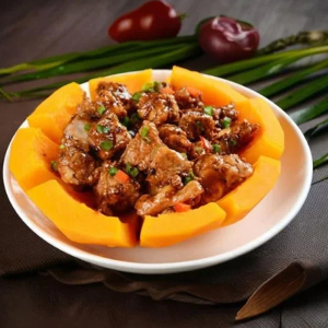 Pork Ribs with Black Bean Sauce & Pumpkin 豉汁南瓜蒸排骨