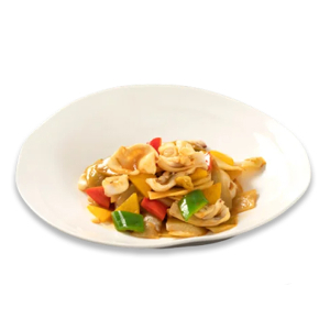 Stir-Fried Osmanthus Mussel with Vegetables 时菜炒桂花蚌