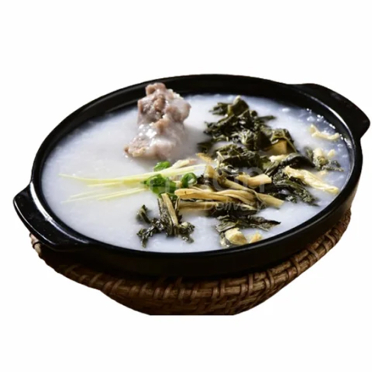 Pork Kidney Congee with Preserved Vegetables 菜干猪腰粥