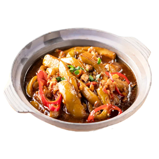 Braised Eggplant & Minced Pork Hot Pot 肉碎茄子煲