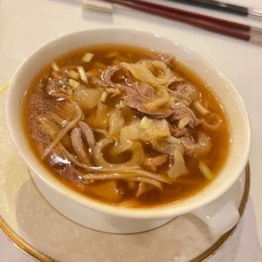 Shredded Duck & Fish Maw Soup with Dried Scallop 瑶柱鸭丝花胶汤
