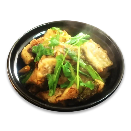 Salmon Belly & Bone with Salted Chili 椒盐三文鱼腩骨