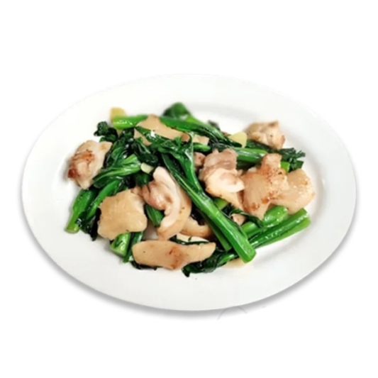 Stir-Fried Chicken with Vegetables 时菜炒鸡片