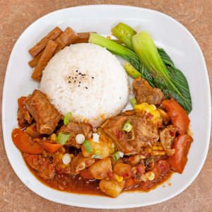 302. Braised Pork Ribs Rice 红烧排骨饭