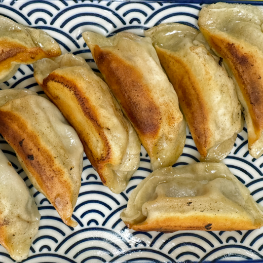 Pan-Fried Dumplings - Shrimp & Chinese Chives 鲜虾韭菜煎饺
