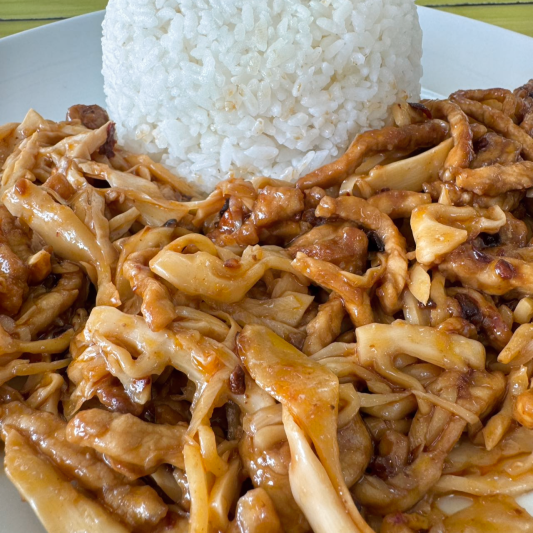 309. Rice with Stir-Fried Pork with Bamboo Shoots 笋子炒肉饭