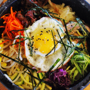 Hot Stone Bowl Bi-Bim-Bap (Dol-Sot-Bi-Bim-Bap)