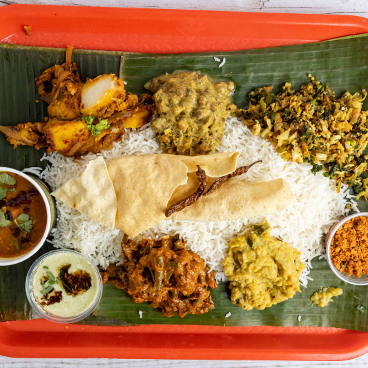 Vegetable Rice with 5 Curries
