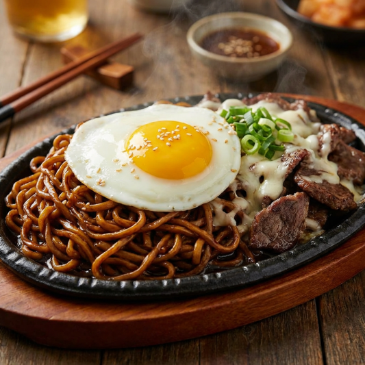 Black Bean Noodles with Bulgogi