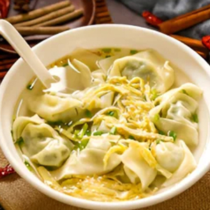 8. Vegetable & Pork Wonton Soup (10 pcs)