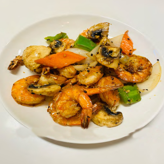 84. Prawn with Black Pepper Sauce