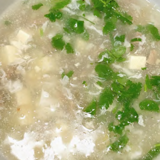 11. Minced Beef with Tofu and Cilantro