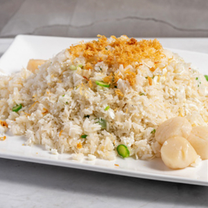 Scallop & Dried Scallop Fried Rice 原粒帶子瑤柱蛋白炒飯
