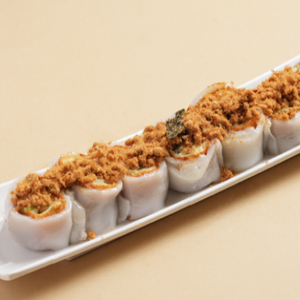 Rice Rolls Wrap with Chinese Donut & Pork 香酥肉鬆一品炸兩腸粉