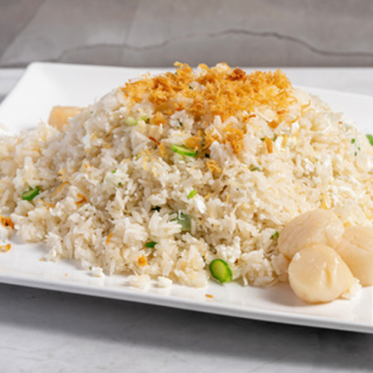 Scallop & Dried Scallop Fried Rice 原粒帶子瑤柱蛋白炒飯