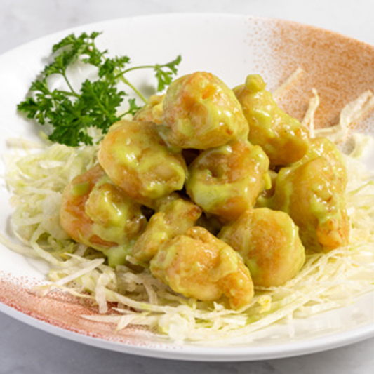 Deep-Fried Prawns with Honey Wasabi Sauce 蜂蜜芥末醬蝦球