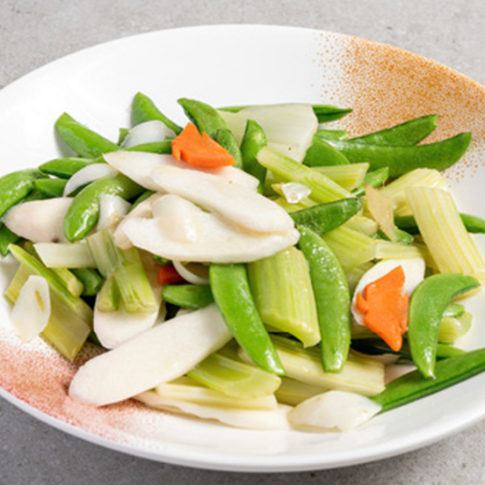 Stir-Fried Chinese Yam with Fresh Lily & Celery 翠芹鮮百合炒山藥