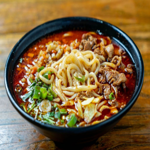 House Special Sour & Spicy with Pork Noodle Soup 酸辣噪子面