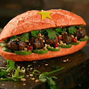 Grilled Meatballs Banh Mi