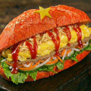 Egg Pate Meat Floss Banh Mi