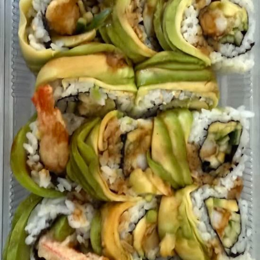 99. Green Dragon Roll (8 pcs)