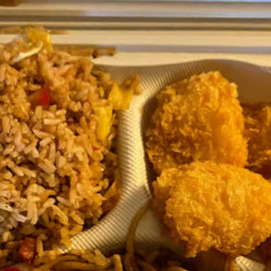 #1. Fried Shrimp (4 pcs) Combo Plate
