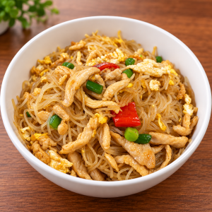 8. Pan-Fried Rice Noodles with Chicken 鸡肉炒粉