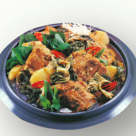 1. Pork Bone Soup Hot Pot / 감자탕 전골