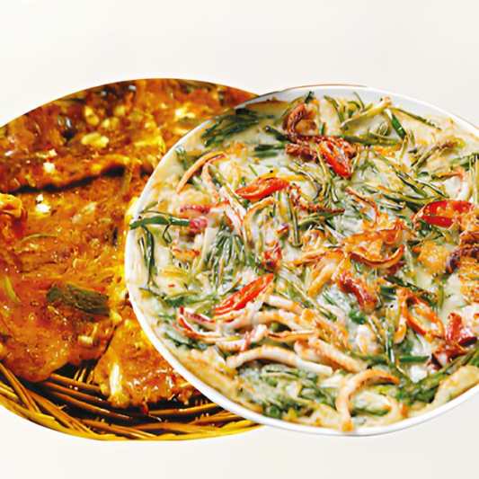 6. Seafood Green Onion Pancake / 해물파전