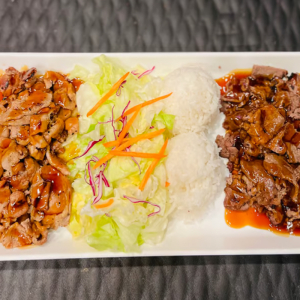 Beef & Pork Teriyaki Combo