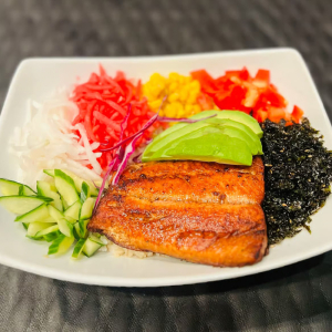 California Salmon Rice Bowl