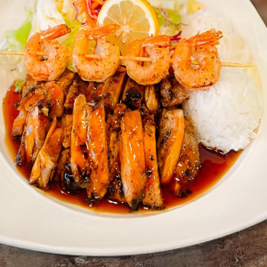 Chicken Teriyaki & Prawn Combo