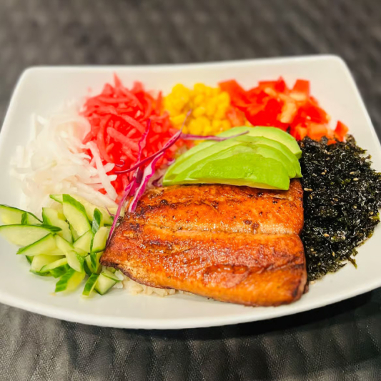 California Salmon Rice Bowl