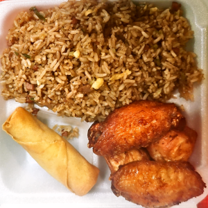 Wings (4 pcs) & Vegetable Spring Roll Lunch Combo