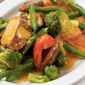 E57. Soy Chicken with Mango Sauce