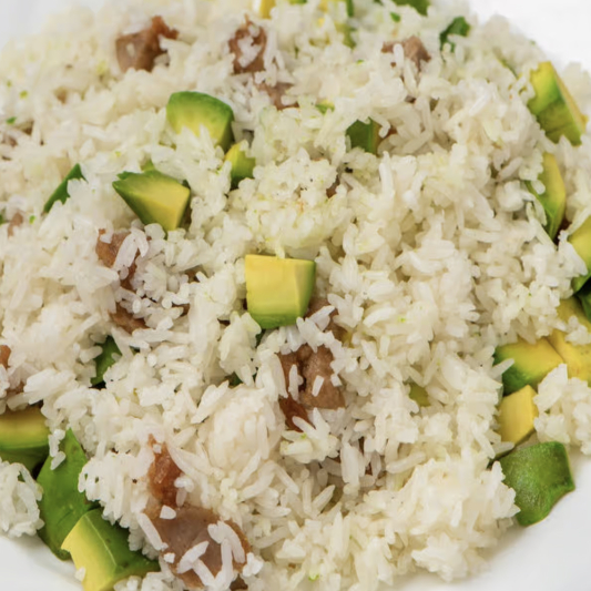 E123. Medlar Avocado Soy Chicken Fried Rice