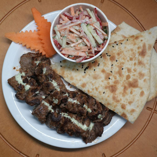 Beef Seekh Kebab & Naan