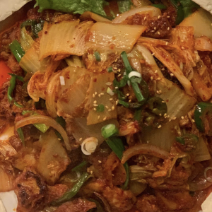 Spicy Kimchi Marinated Pork 김치제육볶음